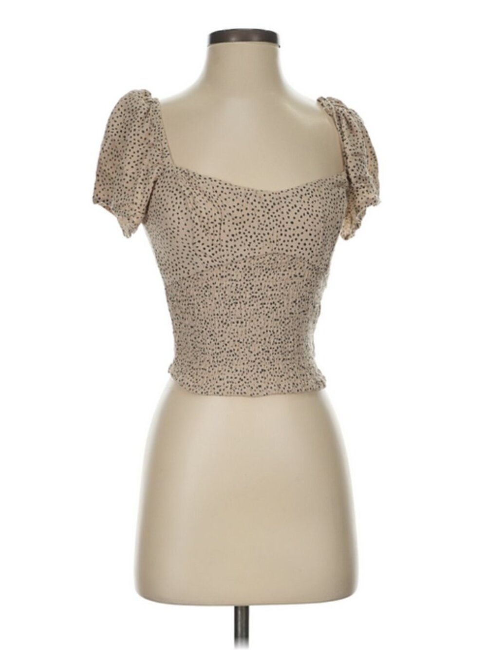Abercrombie & Fitch Size XS Short sleeve sweetheart neckline polka dot top